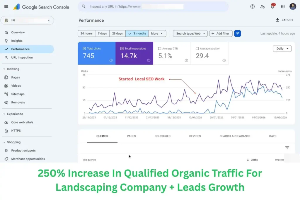 Local SEO Case Study For Landscaping Company Website